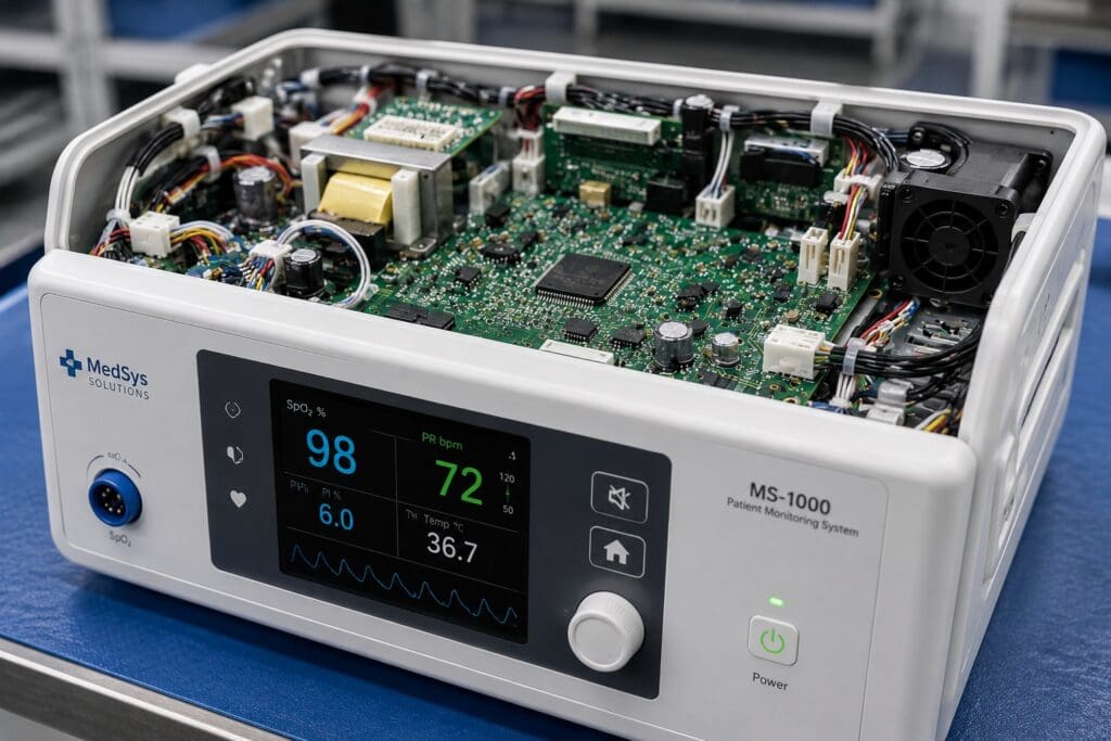 Medical electronics box build assembly produced by Key-Tech
