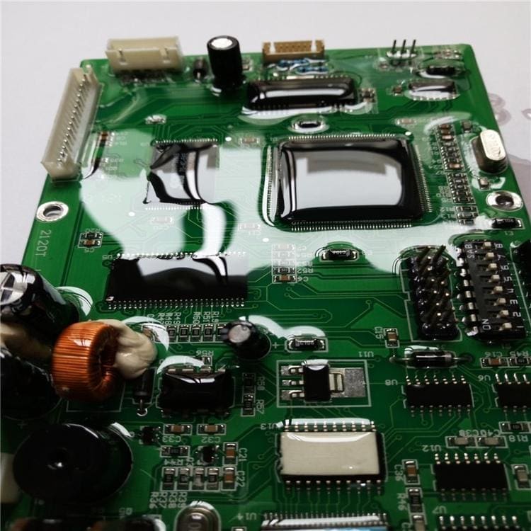 Coated PCB protected with HumiSeal 1B31S acrylic conformal coating