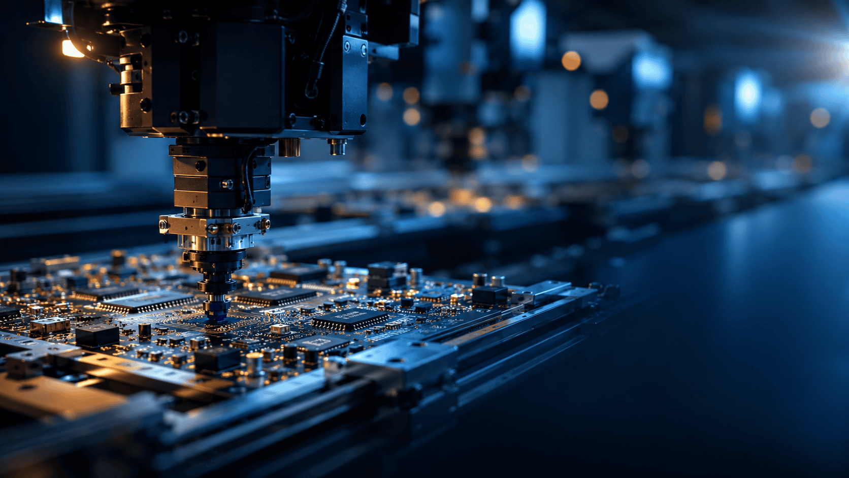 JOSCAR registered defence electronics manufacturer inspecting PCB assembly
