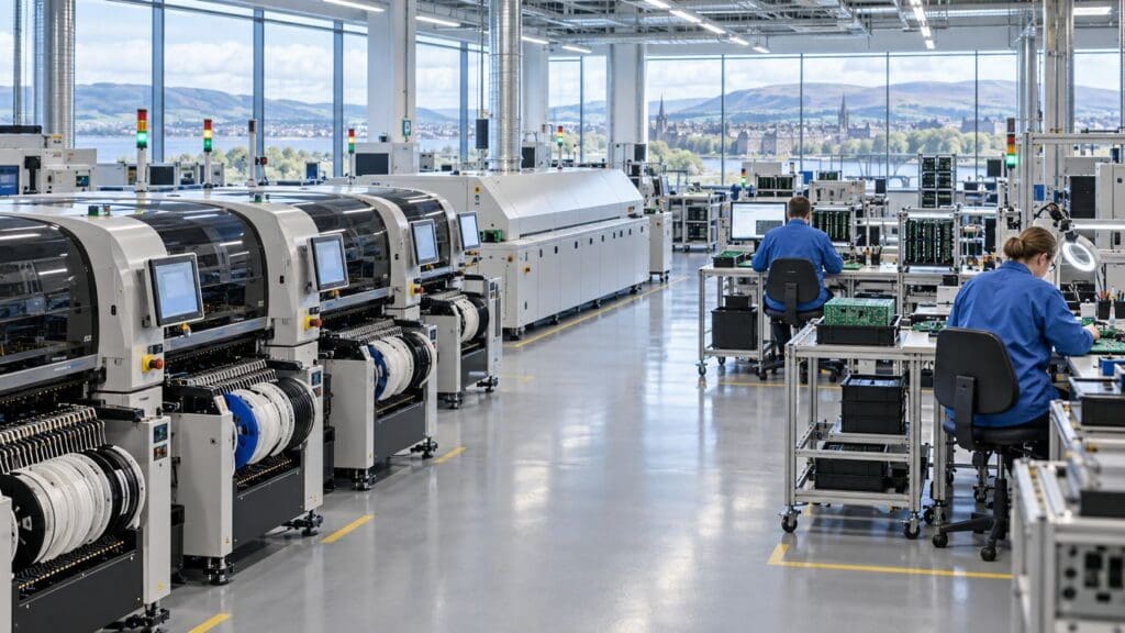 Key-Tech PCB assembly in Scotland at our electronics manufacturing facility in Kirkcaldy, Fife